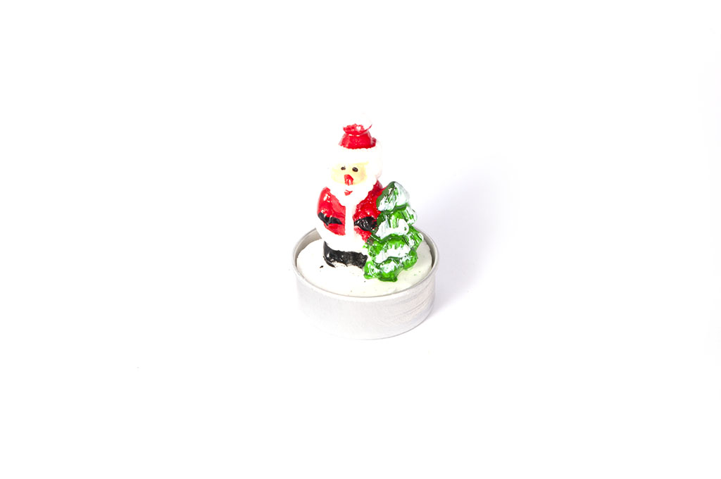 DecorMix.cz | vánoční svíčka | výška 7 cm | Santa se stromem